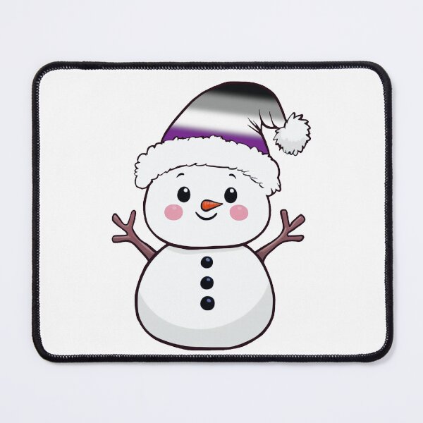 Item preview, Adorable Snowpal wearing an asexual Pride Santa Hat | Asexual Pride Holiday Design designed and sold by Travelslightly.