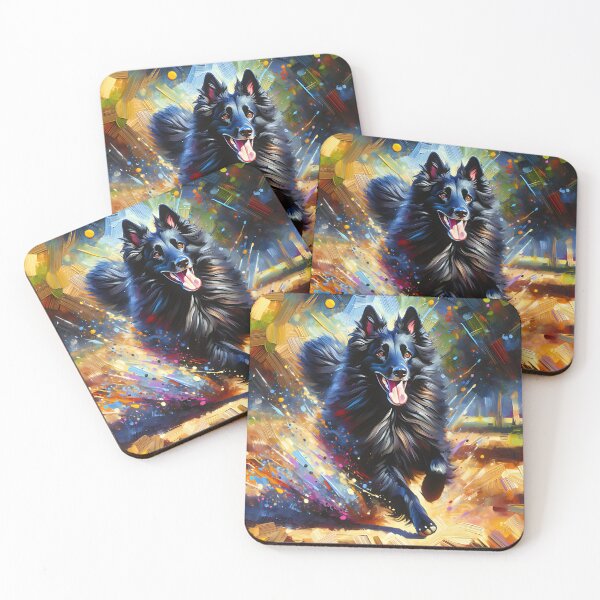 Item preview, Belgian Sheepdog Dog Portrait Acrylic Art Print Pet Portrait Gifts for Dog Lovers designed and sold by Puppy Puzzles Plus.