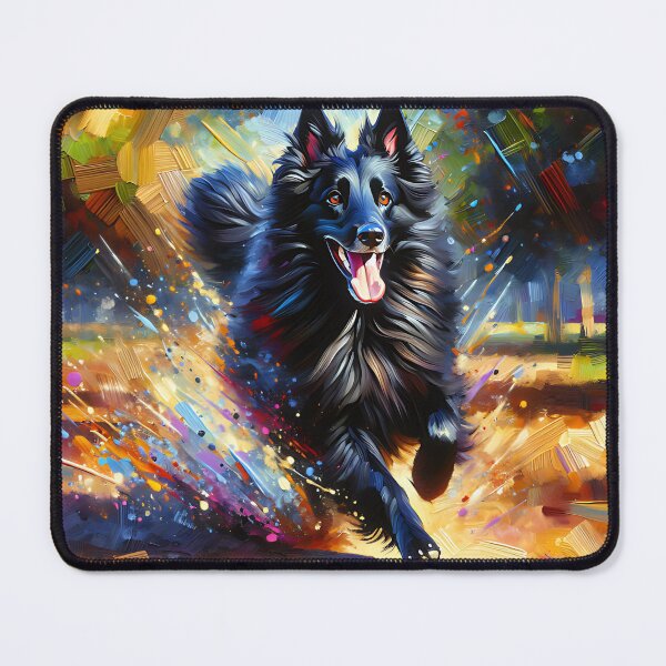 Item preview, Belgian Sheepdog Dog Portrait Acrylic Art Print Pet Portrait Gifts for Dog Lovers designed and sold by Puppy Puzzles Plus.