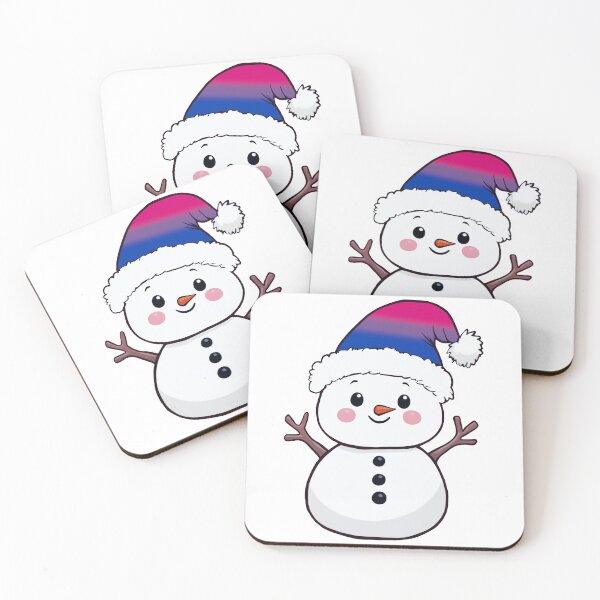 Item preview, Adorable Snowpal wearing an Bisexual Pride Santa Hat | Bi Pride Holiday Design designed and sold by Travelslightly.