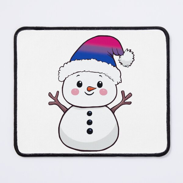 Item preview, Adorable Snowpal wearing an Bisexual Pride Santa Hat | Bi Pride Holiday Design designed and sold by Travelslightly.