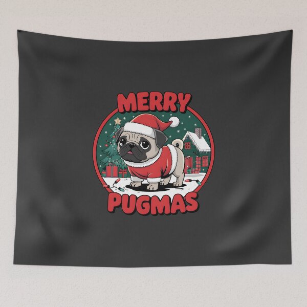 Item preview, Merry pugmas designed and sold by FriendlyLlama.