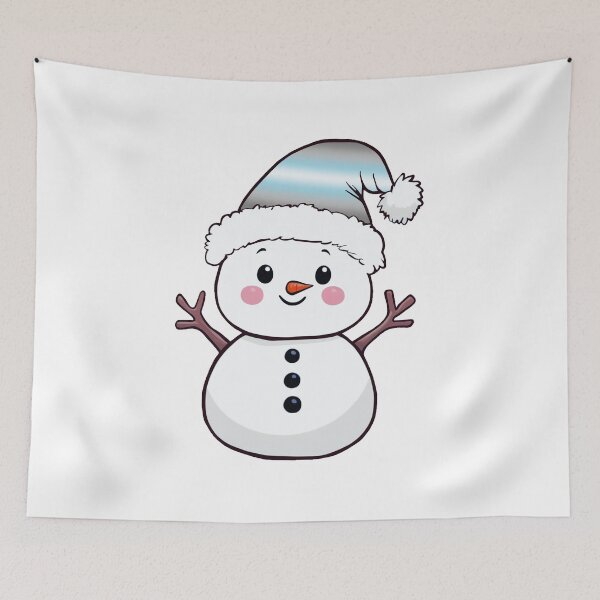 Item preview, Adorable Snowpal wearing an Demiboy Pride Santa Hat | Demiboy Pride Holiday Design designed and sold by Travelslightly.