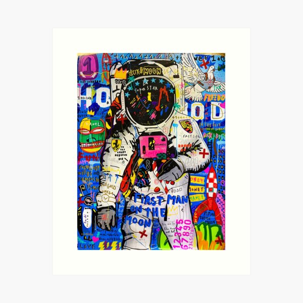 Item preview, Banksy Astronaut  designed and sold by ByOxCe.