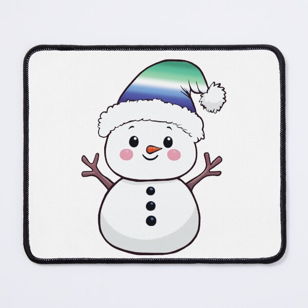 Item preview, Adorable Snowpal wearing an MLM Pride Santa Hat | MLM Pride Holiday Design designed and sold by Travelslightly.