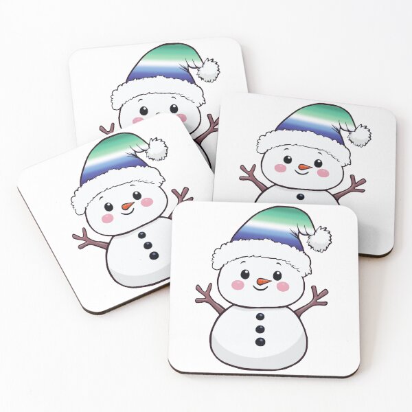 Item preview, Adorable Snowpal wearing an MLM Pride Santa Hat | MLM Pride Holiday Design designed and sold by Travelslightly.