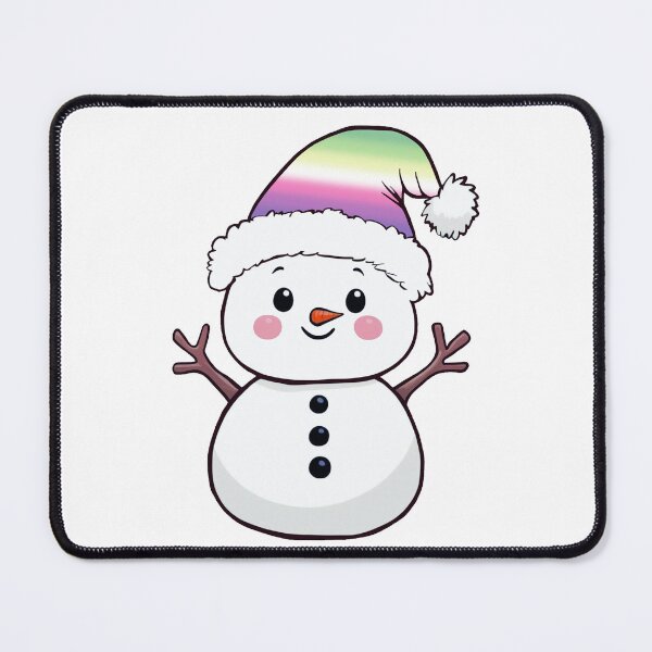 Item preview, Adorable Snowpal wearing an Genderfae Pride Santa Hat | Genderdoe Pride Holiday Design designed and sold by Travelslightly.