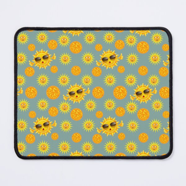 Item preview, Sunny Fun-Kissed Dreams: A cheerful pattern featuring sun faces with smiling expressions, radiating warmth and positivity. designed and sold by Grang Art Artistic Designs.