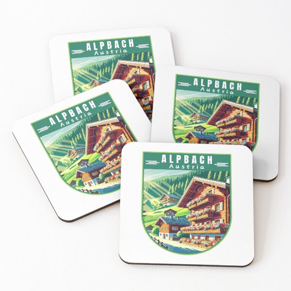 Item preview, Alpbach in Austria (Tirol) Retro Vector Art Travel Emblem designed and sold by MaateoDesign.