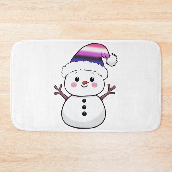 Item preview, Adorable Snowpal wearing an Genderfluid Pride Santa Hat | Genderfluid Pride Holiday Design designed and sold by Travelslightly.