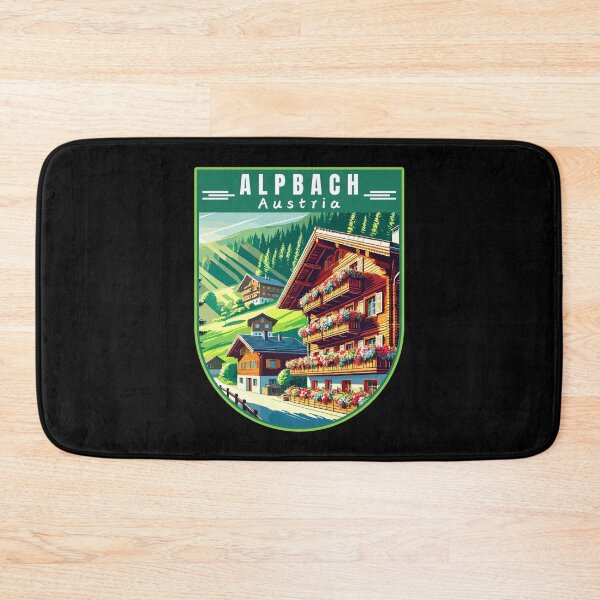 Item preview, Alpbach in Austria (Tirol) Retro Vector Art Travel Emblem designed and sold by MaateoDesign.