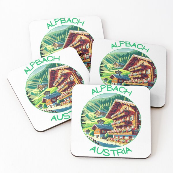 Item preview, Alpbach in Austria (Tirol) Retro Vector Art Travel Badge designed and sold by MaateoDesign.