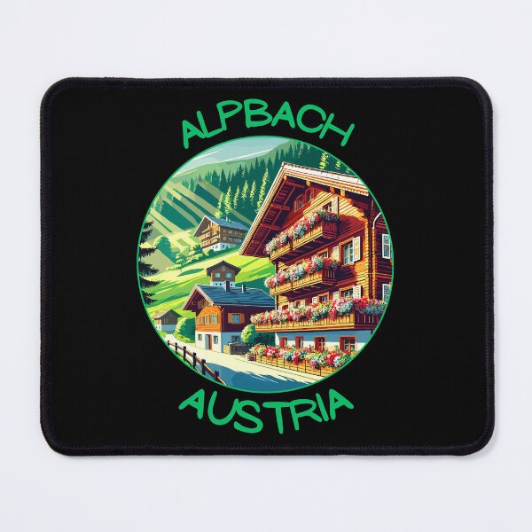 Item preview, Alpbach in Austria (Tirol) Retro Vector Art Travel Badge designed and sold by MaateoDesign.