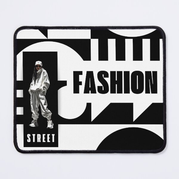 Item preview, Street fashion, black and white geometric graphics, monochromatic, white wear, designed and sold by silent-violin.