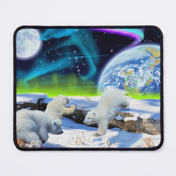 Item preview, Cute Polar Bear Cubs & Aurora designed and sold by Skye Ryan-Evans.