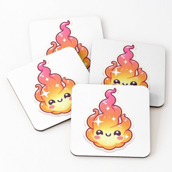 Item preview, Cute Kawaii Fire Flame Character Illustration designed and sold by pixelpopplanet.