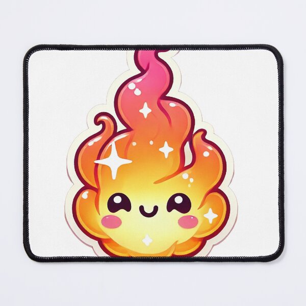 Item preview, Cute Kawaii Fire Flame Character Illustration designed and sold by pixelpopplanet.