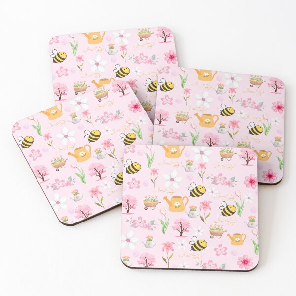 Item preview, Spring Floral Garden Bees and Blooms Pattern designed and sold by astersgraphics.
