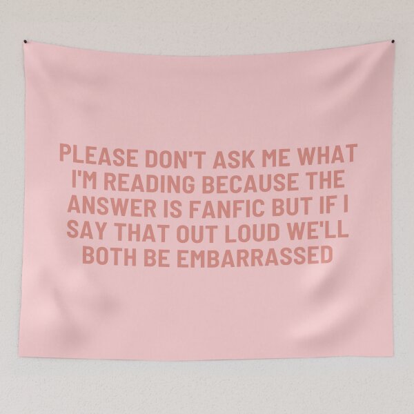 Item preview, im reading fanfic, dont ask pink designed and sold by careofjacks.