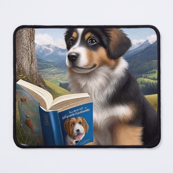 Item preview, The dog is reading a book designed and sold by m-y-A-I-A-R-T-.