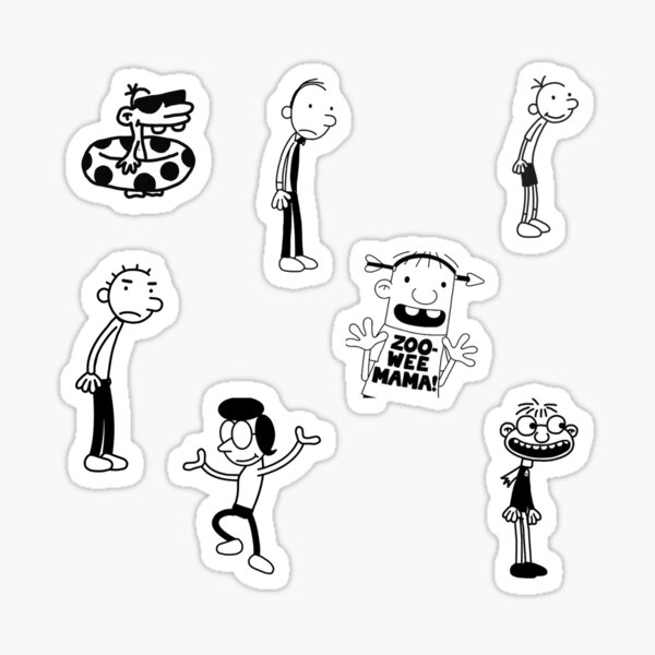 Item preview, Diary of a Wimpy Kid Sticker Pack designed and sold by Bubbly Beach Babe.