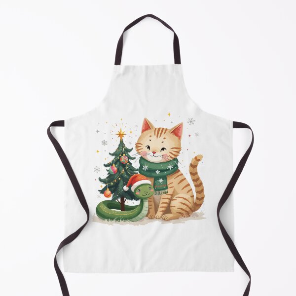 Item preview, snake christmas / cat and snake christmas designed and sold by Krasnovaovaova.