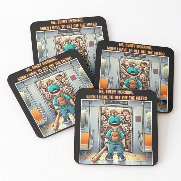 Item preview, The subway every morning: Zombies and Bats designed and sold by lAnJefurtifeu.