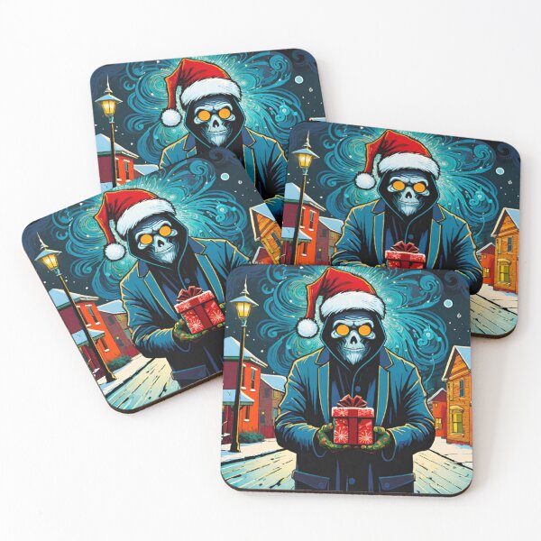 Item preview, Christmas Skeleton Bearing a Festive Gift designed and sold by GrizzlyCollective.