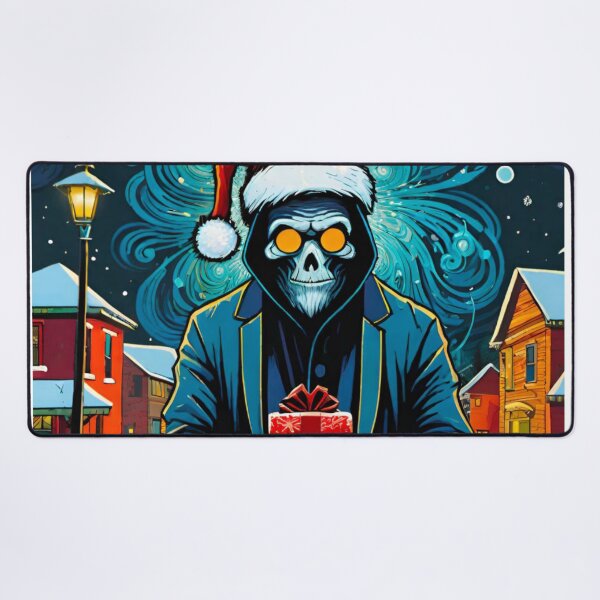 Item preview, Christmas Skeleton Bearing a Festive Gift designed and sold by GrizzlyCollective.
