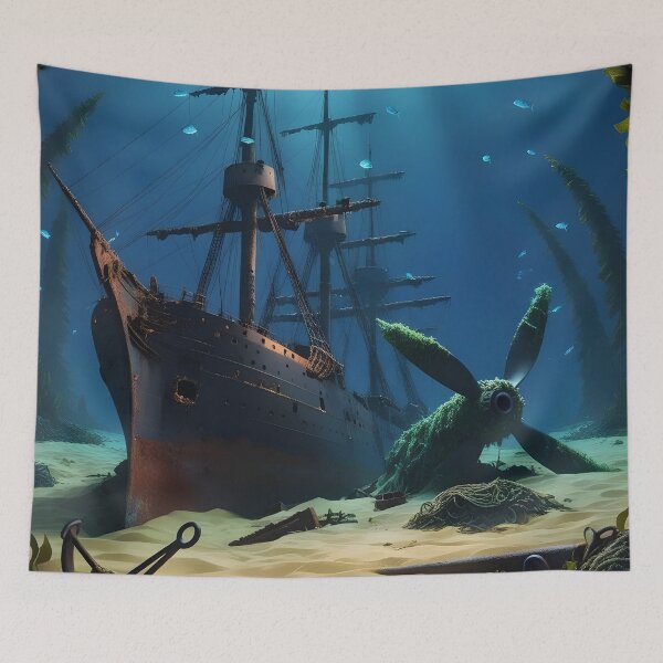 Item preview, sailing ship sunk at sea / ocean 2 designed and sold by AA-designstore.