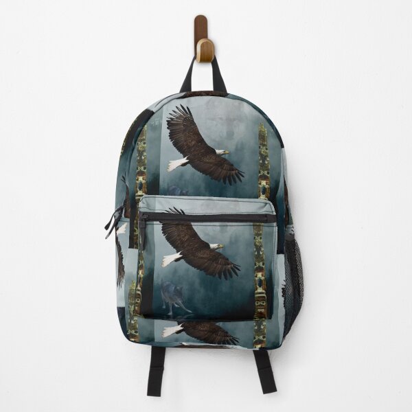 Item preview, Grey Wolf, Eagle & Haida Totem Pole Native Art Theme designed and sold by Skye Ryan-Evans.