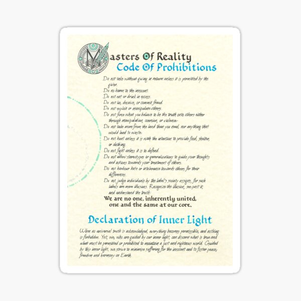 Item preview, SACRED ARCANUM: Code Of Prohibitions  designed and sold by M-O-Rart.