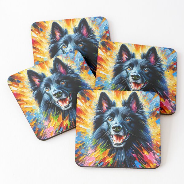 Item preview, Belgian Sheepdog Dog Portrait Acrylic Art Print Pet Portrait Gifts for Dog Lovers designed and sold by Puppy Puzzles Plus.