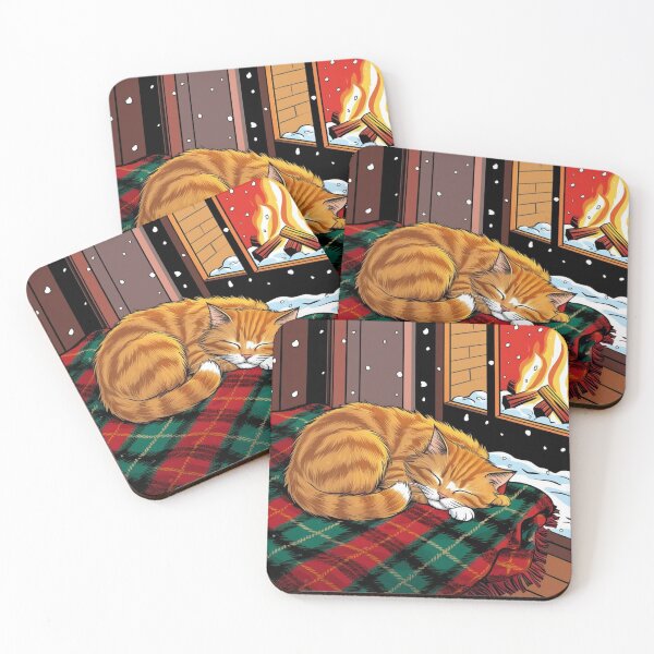 Item preview, Snuggled Up Cat by the Fire designed and sold by FurRealArt.