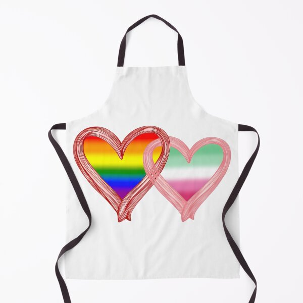 Item preview, Interlocking Pride Hearts – LGBTQ Rainbow Flag and Abrosexual Flag designed and sold by Travelslightly.