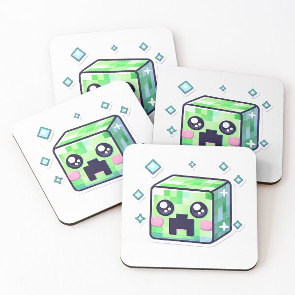 Item preview, Cute Pixelated Green Monster Kawaii Sticker Design designed and sold by pixelpopplanet.