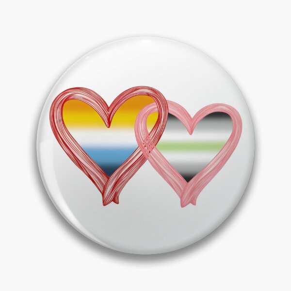 Item preview, Interlocking Pride Hearts – AroAce Flag and Agender Flag designed and sold by Travelslightly.