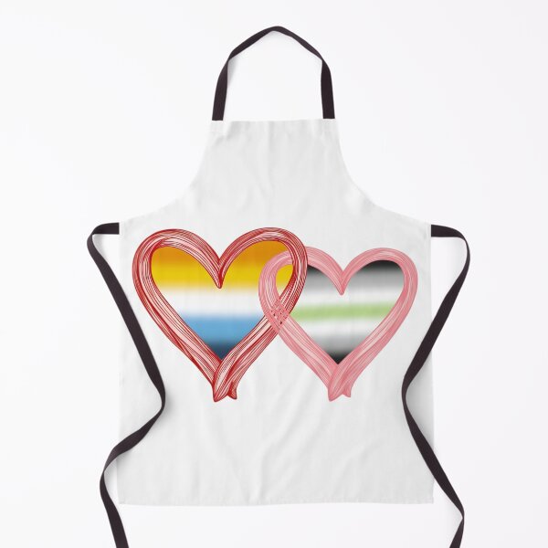 Item preview, Interlocking Pride Hearts – AroAce Flag and Agender Flag designed and sold by Travelslightly.