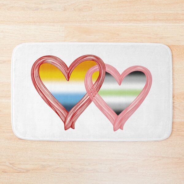 Item preview, Interlocking Pride Hearts – AroAce Flag and Agender Flag designed and sold by Travelslightly.