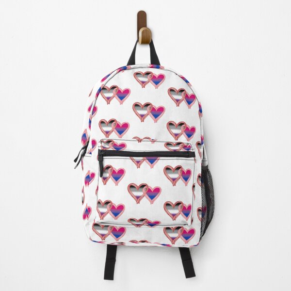 Item preview, Interlocking Asexual Biromantic Pride Hearts – Asexual Flag and Bi Flag designed and sold by Travelslightly.
