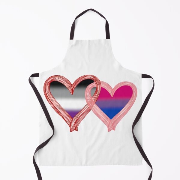 Item preview, Interlocking Asexual Biromantic Pride Hearts – Asexual Flag and Bi Flag designed and sold by Travelslightly.