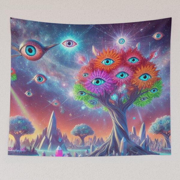 Item preview, Tree Watchers Fifth Dimension mythological Alien Universe designed and sold by WyckedLynn.