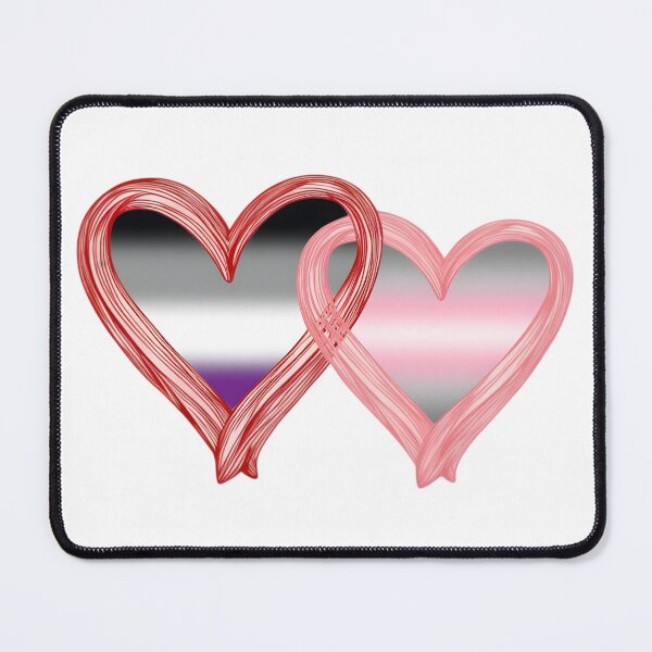 Item preview, Interlocking Asexual Demigirl Pride Hearts – Asexual Flag and Demigirl Flag designed and sold by Travelslightly.