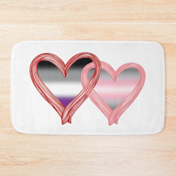 Item preview, Interlocking Asexual Demigirl Pride Hearts – Asexual Flag and Demigirl Flag designed and sold by Travelslightly.