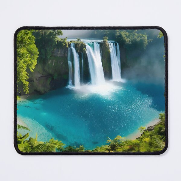 Item preview, waterfall in the green forest or green jungle 3 designed and sold by AA-designstore.
