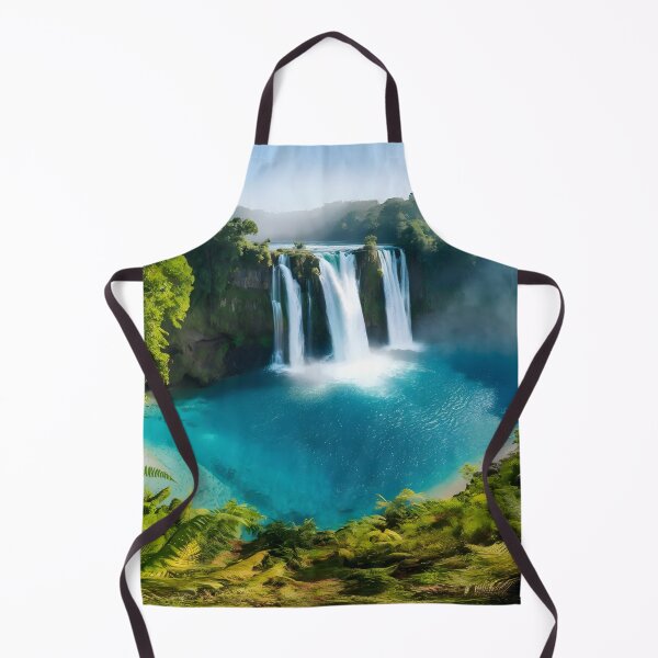 Item preview, waterfall in the green forest or green jungle 3 designed and sold by AA-designstore.