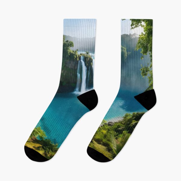 Item preview, waterfall in the green forest or green jungle 3 designed and sold by AA-designstore.
