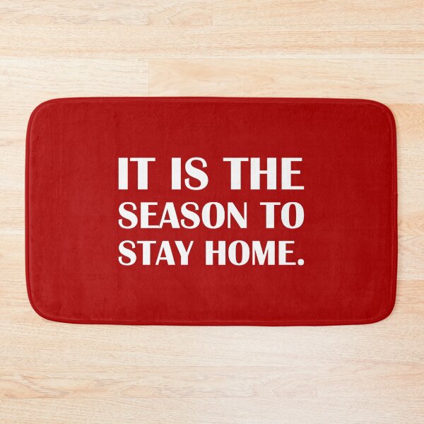 Item preview, It is the Season to Stay Home: Red Edition / Introvert Joke Funny T-Shirt Label designed and sold by introvertvibes.