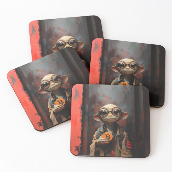 Item preview, Alien holding bitcoin designed and sold by AImazeD.