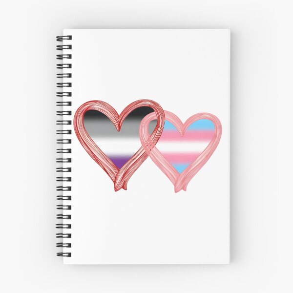 Item preview, Interlocking Asexual Trans Pride Hearts – Asexual Flag and Transgender Flag designed and sold by Travelslightly.